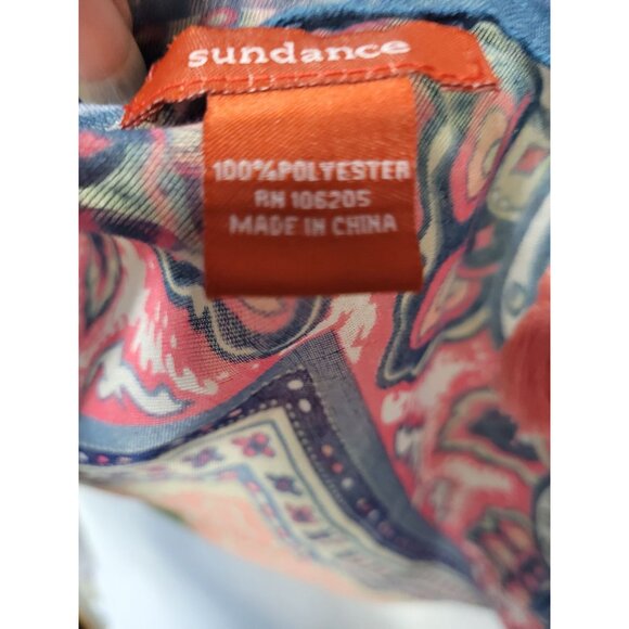 Sundance Multicolor Square Scarf Wrap Tassels Boho Style 100% Polyester 39x42" - Picture 5 of 5